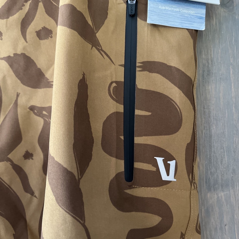 Vuori X Rob Machado Infinity Board Shorts Men Size 36 Brown Surf Swim NEW - Picture 4 of 10